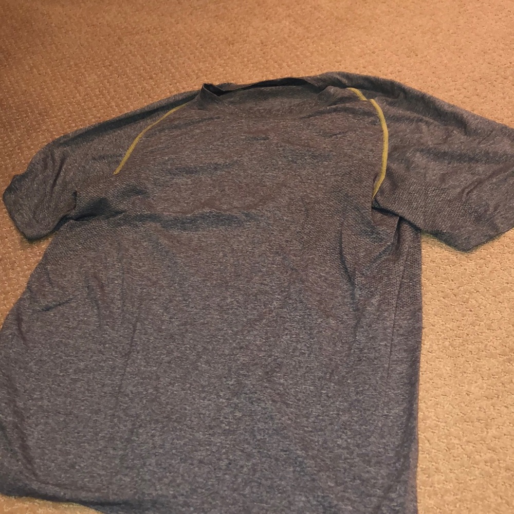 Grey breathable workout shirt
